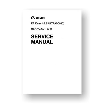 Canon EF 20 2.8 USM Service Manual