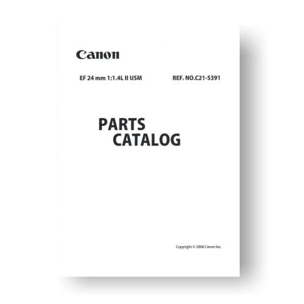 Canon EF 24 1.4L II USM Parts List | Exploded Views