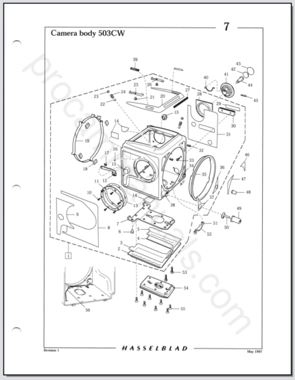 Hasselblad 503CW Parts List