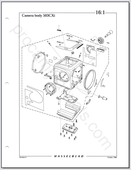 Hasselblad 503CXi Parts List