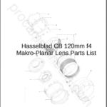 Hasselblad CB 120mm f4 Makro-Planar Lens Parts List
