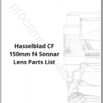 Hasselblad CF 150mm f4 Sonnar Lens Parts List