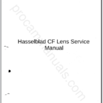Hasselblad CF Lens Service Manual