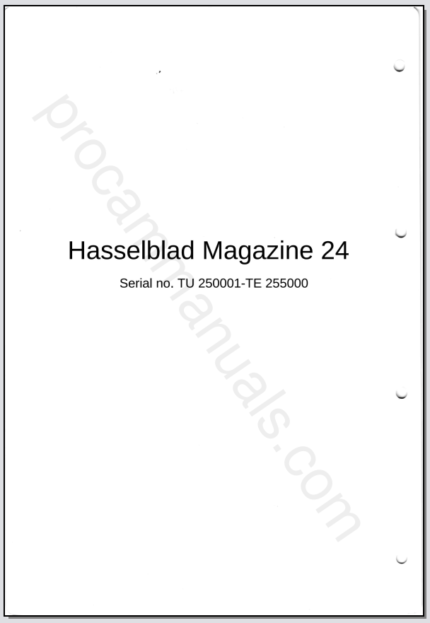 Hasselblad Magazine 24 (TU 250001-TE 255000)