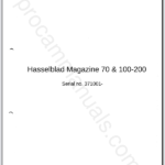 Hasselblad Magazine 70 & 100-200 (371001-)