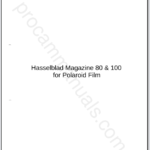 Hasselblad Magazine 80 & 100 for Polaroid Film