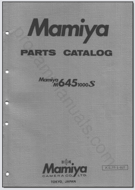 Mamiya M6451000S Parts Catalog