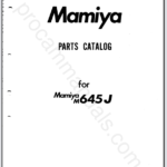 Mamiya M645J Parts Catalog