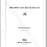 Nikon Series E Lens Zoom 36-72mm f3.5 Ai JAA70501