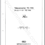 Nikon Teleconverter TC-14A Ai-S JAA90401 (Parts List)