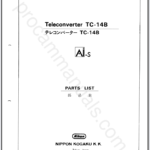 Nikon Teleconverter TC-14B Ai-S JAA90302 (Parts List)