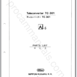 Nikon Teleconverter TC-301 Ai-S JAA90203 (Parts List)