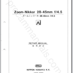 Nikon Zoom Nikkor 28-45mm f4.5 Ai 20FLZ9K