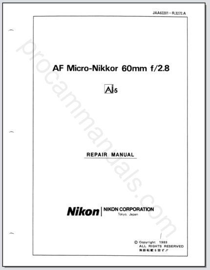 Nikon AF Micro-Nikkor 60mm f2.8 Ai-S JAA62201