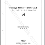 Nikon Fisheye-Nikkor 16mm f3.5 Ai 20FL16K