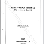 Nikon GN Auto Nikkor 45mm f2.8 Non-Ai 20FL45C