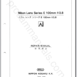 Nikon Lens Series E 100mm f2.8 Ai 20FLE100