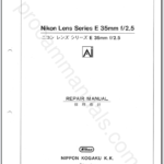 Nikon Lens Series E 35mm f2.5 Ai 20FLE35