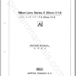 Nikon Lens Series E 50mm f1.8 Ai 20FLE50