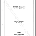 Nikon Nikkor 18mm f4 Non-Ai 20FL18K
