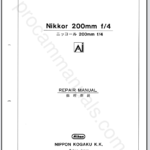 Nikon Nikkor 200mm f4 Ai 20FL202K