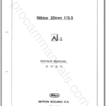 Nikon Nikkor 20mm f3.5 Ai-S JAA10702