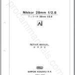 Nikon Nikkor 28mm f2.8 Ai 20FL27K