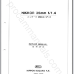 Nikon Nikkor 35mm f1.4 Non-Ai 20FL37K