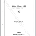 Nikon Nikkor 35mm f2.8 Ai 20FL35N