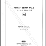 Nikon Nikkor 35mm f2.8 Ai 20FL38K