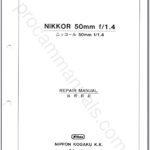 Nikon Nikkor 50mm f1.4 Non-Ai 20FL50N