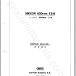 Nikon Nikkor 600mm f5.6 Non-Ai 20FLS602K