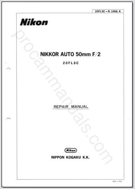 Nikon Nikkor Auto 50mm f2 20FL3C