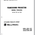 Bell&Howell Filmosound Manual Threading 1535,1540 16mm Projector Service Instructions