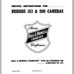 Bell&Howell 153&200 16mm Movie Camera Service Instructions