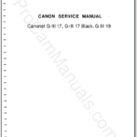 Canon Canonet G-III 17, G-III 17 Black, G-III 19 No. C-034 Service Manual