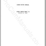 Canon Camera Model FX Repair Manual