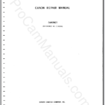 Canon Canonet No. C-004 Service Manual