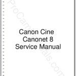Canon Cine Canonet 8 No. K-004 Service Manual