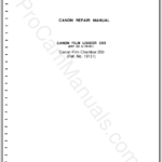 Canon Film Chamber 250 No. S-003 Service Manual