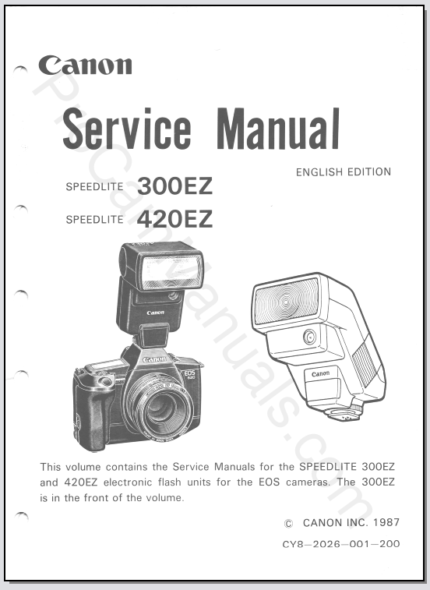 Canon Speedlite 300EZ & 420EZ Service Manual