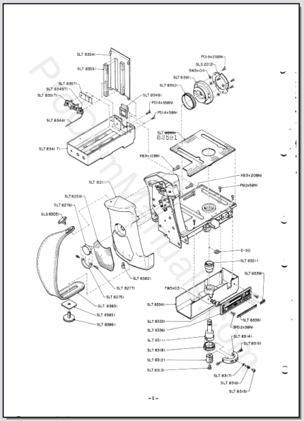 Mamiya M645 Power Drive (SLT8200) Parts List