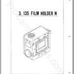 Mamiya M645 Super 135 Film Holder N Repair Manual