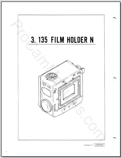 Mamiya M645 Super 135 Film Holder N Repair Manual