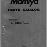 Mamiya RB 6x7 Series Accessories Parts Catalog