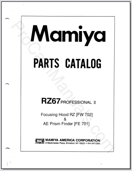 Mamiya RZ67 Professional II Accessories (Focusing Hood RZ & AE Prism Finder)