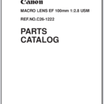 Canon Lens EF 100mm 1:2.8 Macro USM Parts Catalog