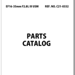 Canon Lens EF 16-35mm F2.8L III USM Parts Catalog