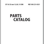 Canon Lens EF 16-35mm F2.8L II USM Parts Catalog