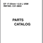 Canon Lens EF 17-35mm 1:2.8L USM Parts Catalog